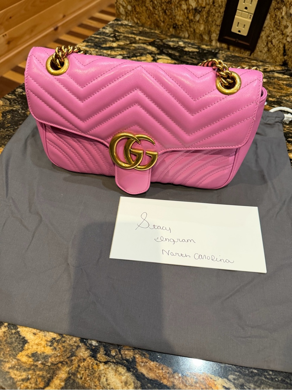 Gucci Hot Pink Matelassé GG Shoulder Bag